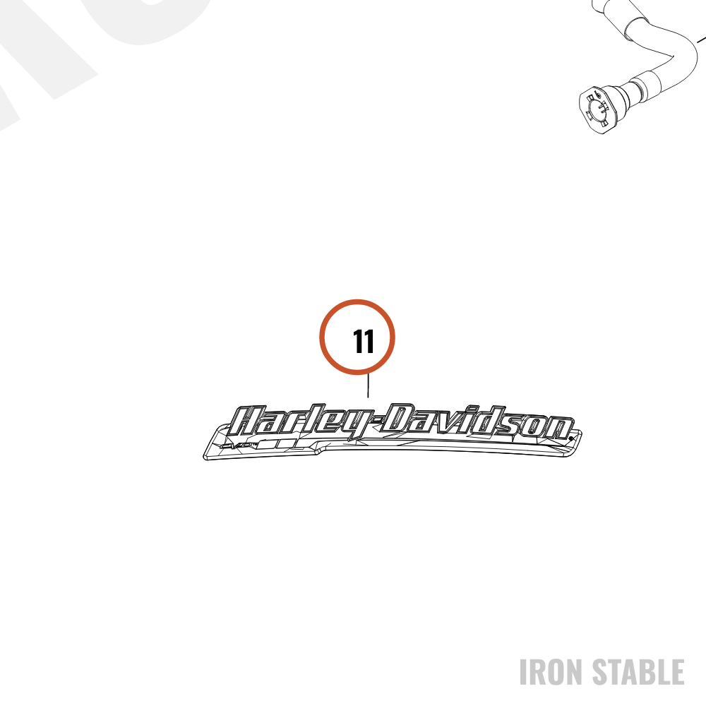 Harley-Davidson Medallion, Lh, Fuel Tank