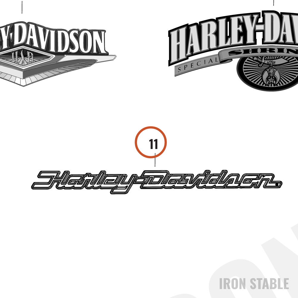 Harley-Davidson Medallion, Cust Color, Lh