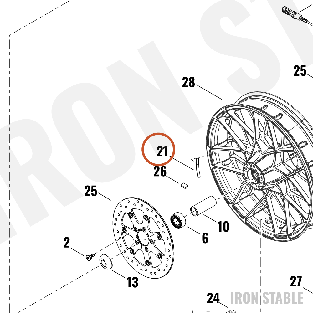 Harley-Davidson Medallion, Wheel, Fr, Scchrm