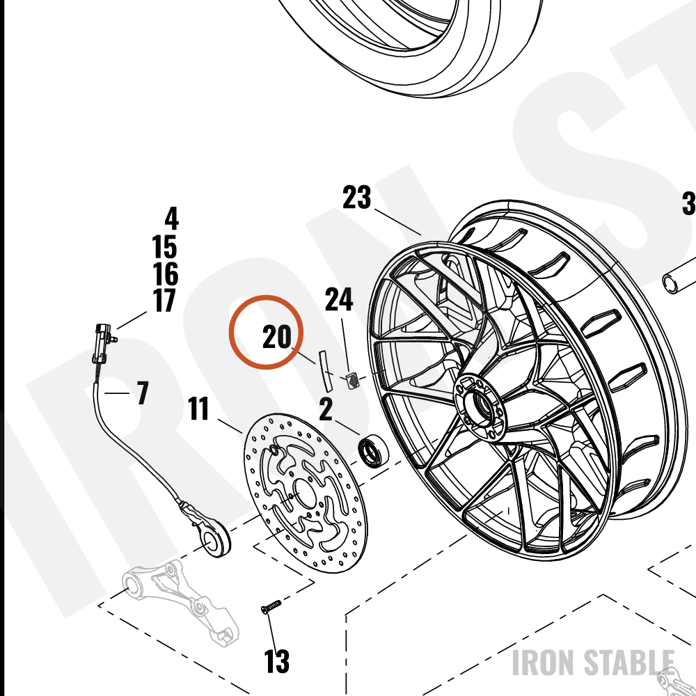 Harley-Davidson Medallion, Wheel, Rr, Scchrm