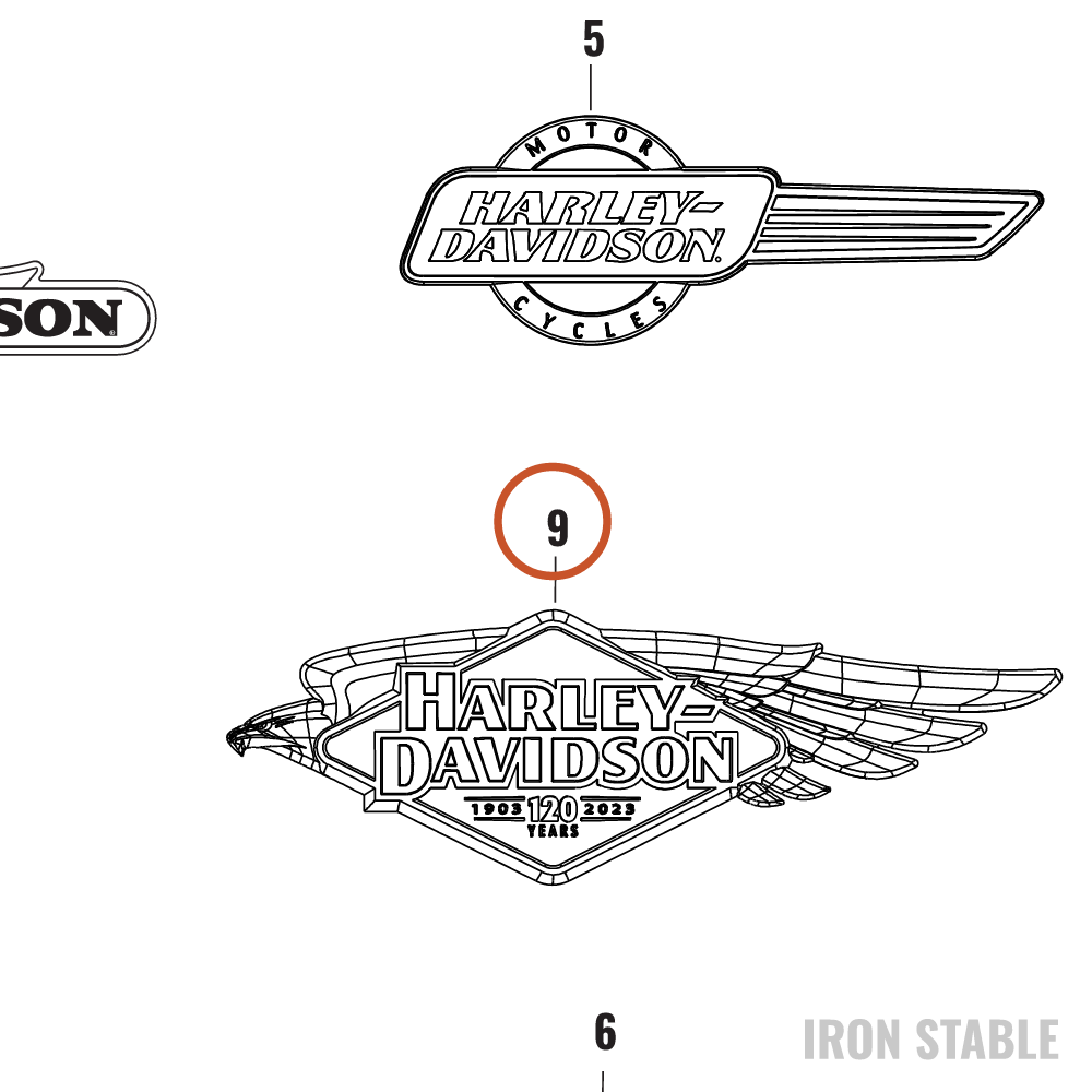 Harley-Davidson Medallion, Ftk, Anv, Lh