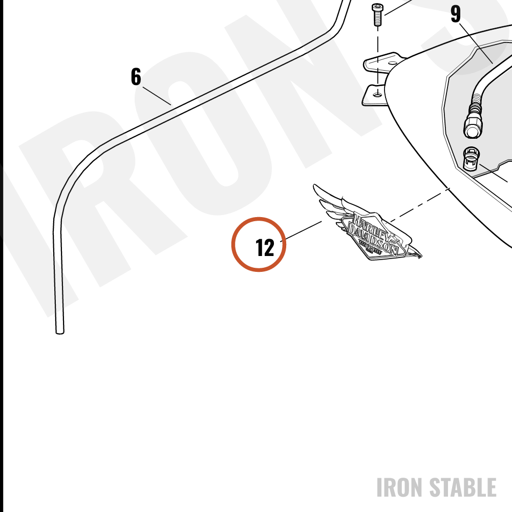 Harley-Davidson Medallion, Ftk, Anv, Rh
