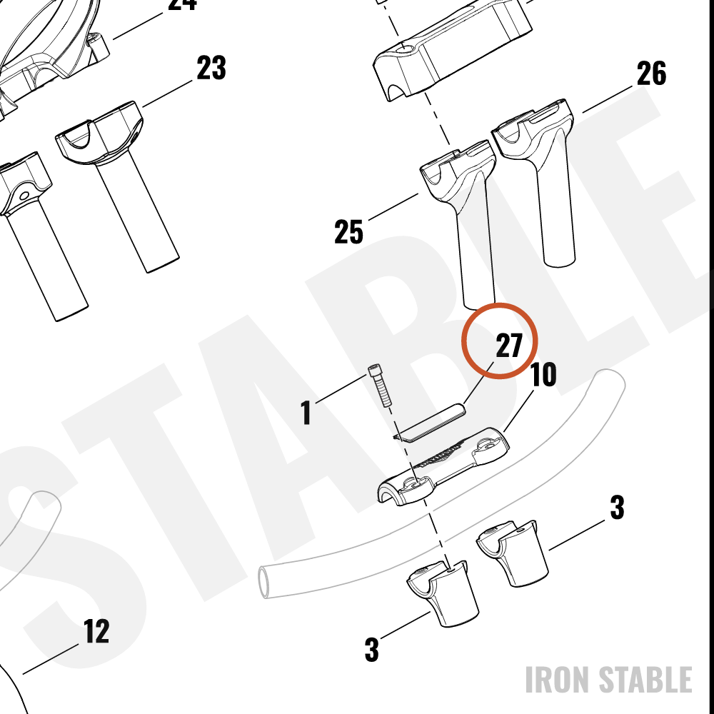 Harley-Davidson Medallion, Insert, H-Bar, Riser, A
