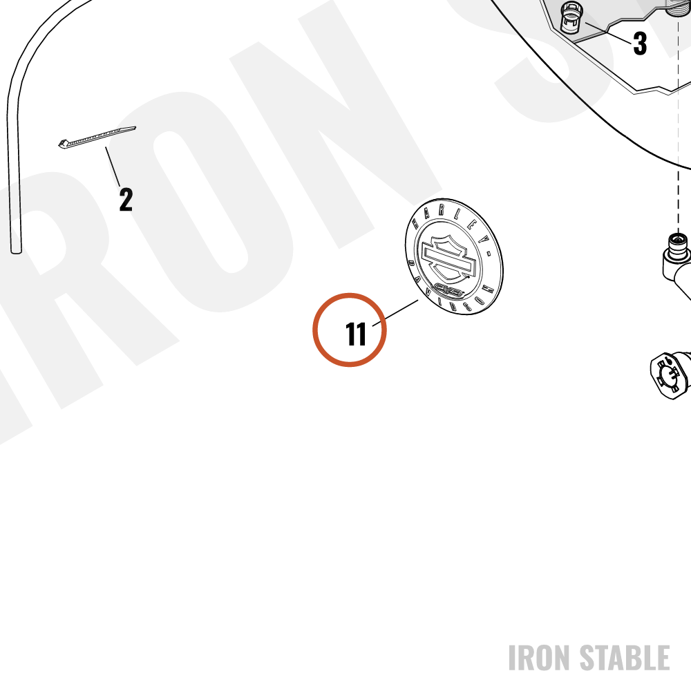 Harley-Davidson Medallion, Lh, Ftk