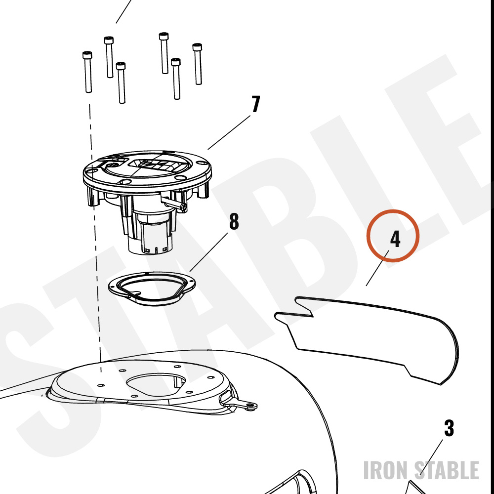 Harley-Davidson Medallion, Lh, F-Tank