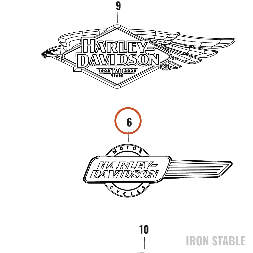 Harley-Davidson Medallion, Ftk, Rh