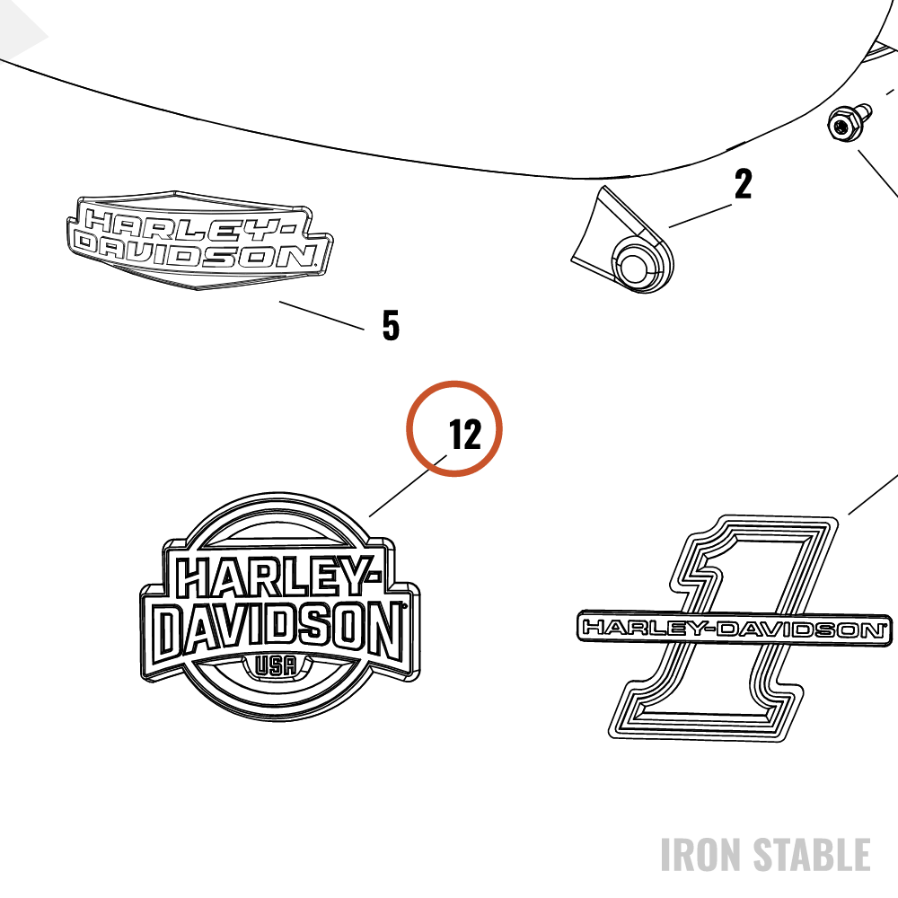 Harley-Davidson Medallion, Rh, Ftk