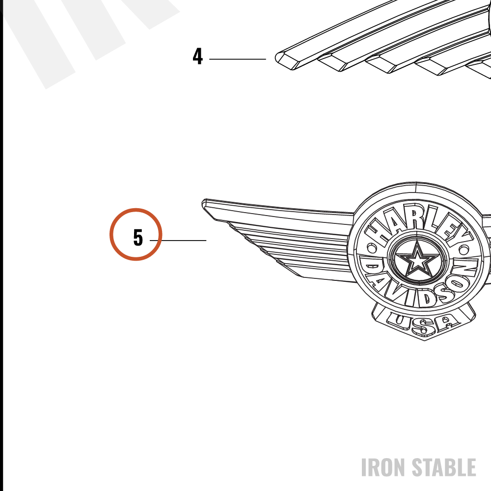 Harley-Davidson Medallion, Ftk, Lh
