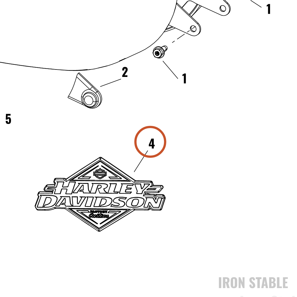 Harley-Davidson Medallion, Ftk, Lh