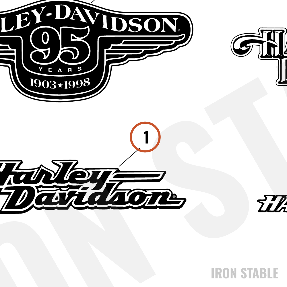 Harley-Davidson Decal, F'tank