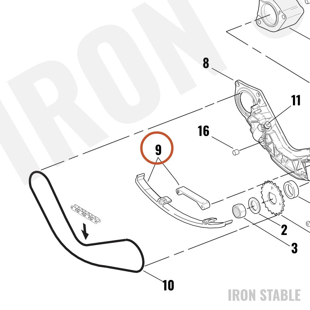 Harley-Davidson Chain Tensioner Guide Assembly.