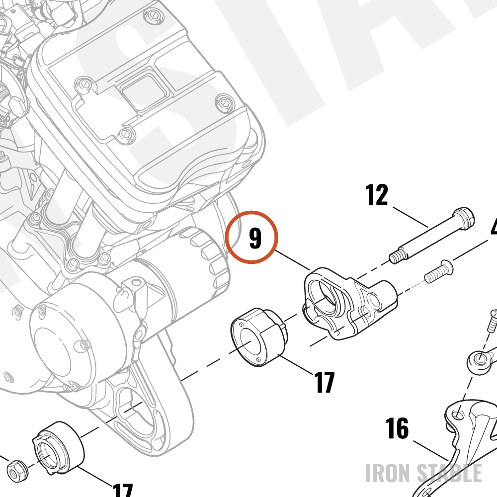 Harley-Davidson Mount, Engn Isol, X