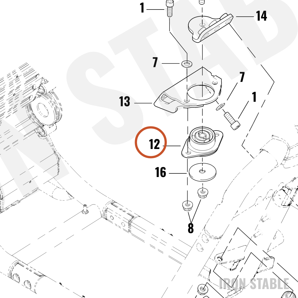 Harley-Davidson Engine Mount, Front