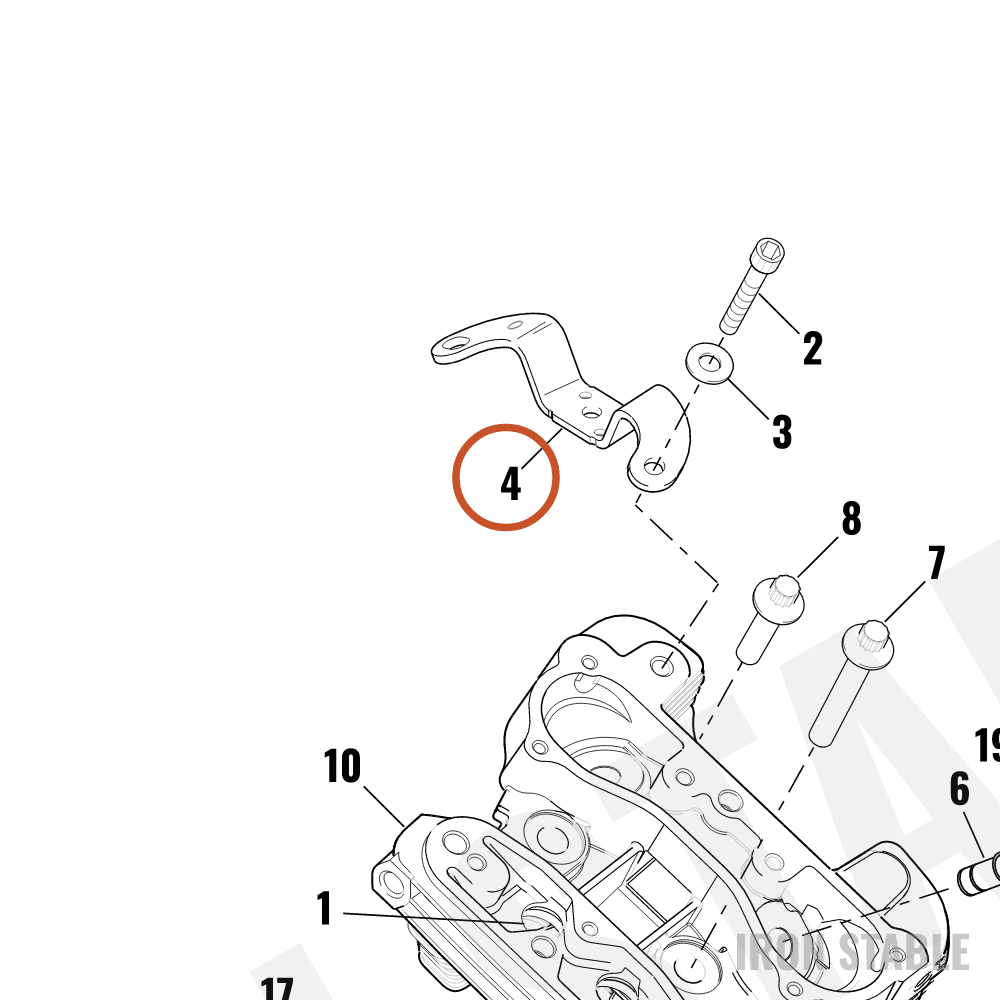 Harley-Davidson Engine Mount, Upr/Cntr