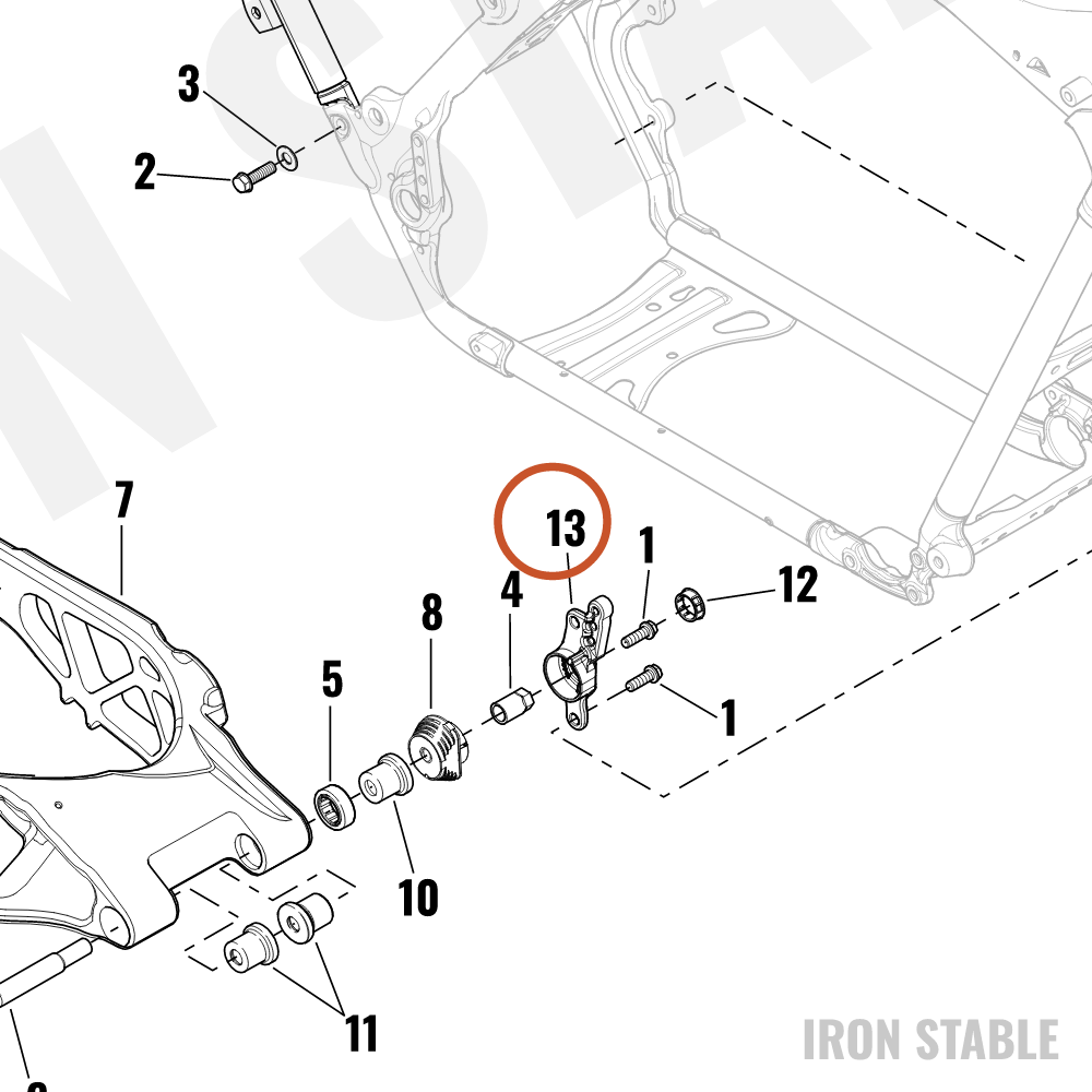 Harley-Davidson Bracket, Rr Eng Mnt