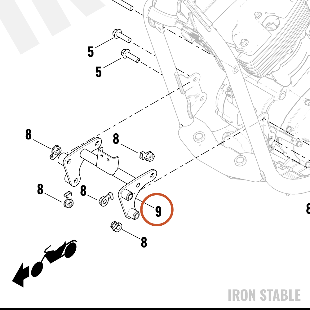 Harley-Davidson Weldment-Upr Eng Mnt Assembly, Front