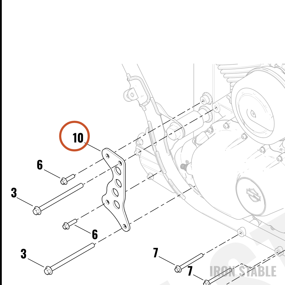 Harley-Davidson Bracket, Rr Eng Mnt