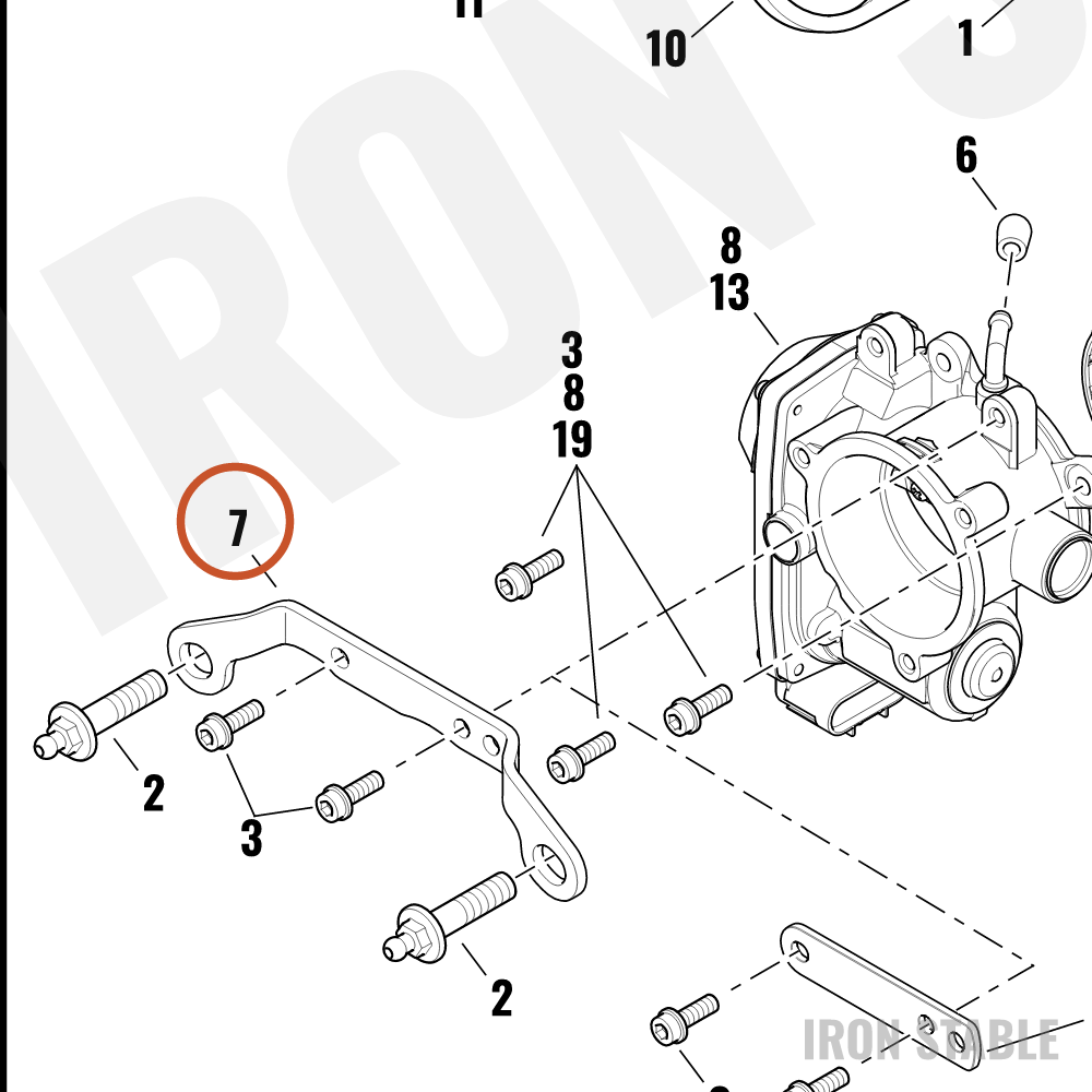 Harley-Davidson Bracket, Engn Mt, Induction Module