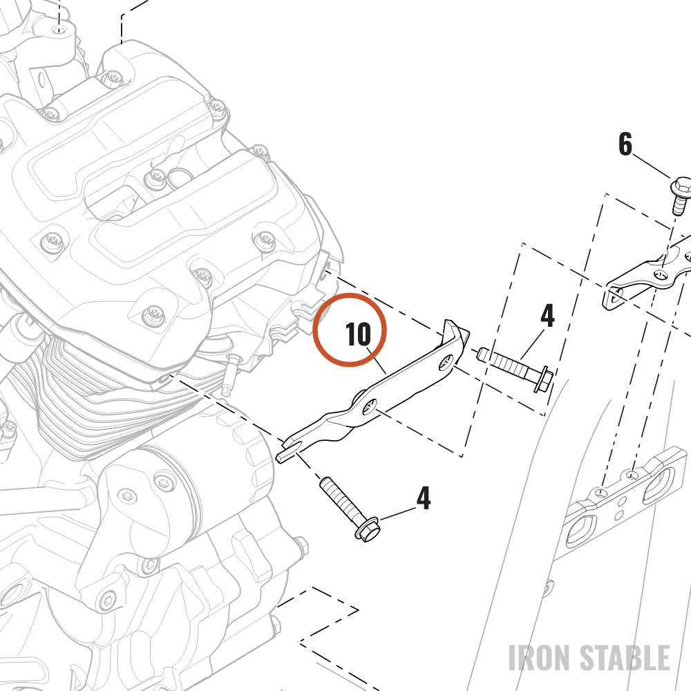 Harley-Davidson Bracket, Engn Mt, Front