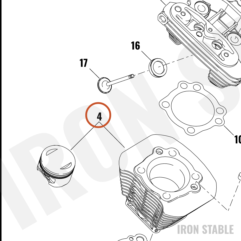 Harley-Davidson Cylinder & Piston Kit, Std, Bl