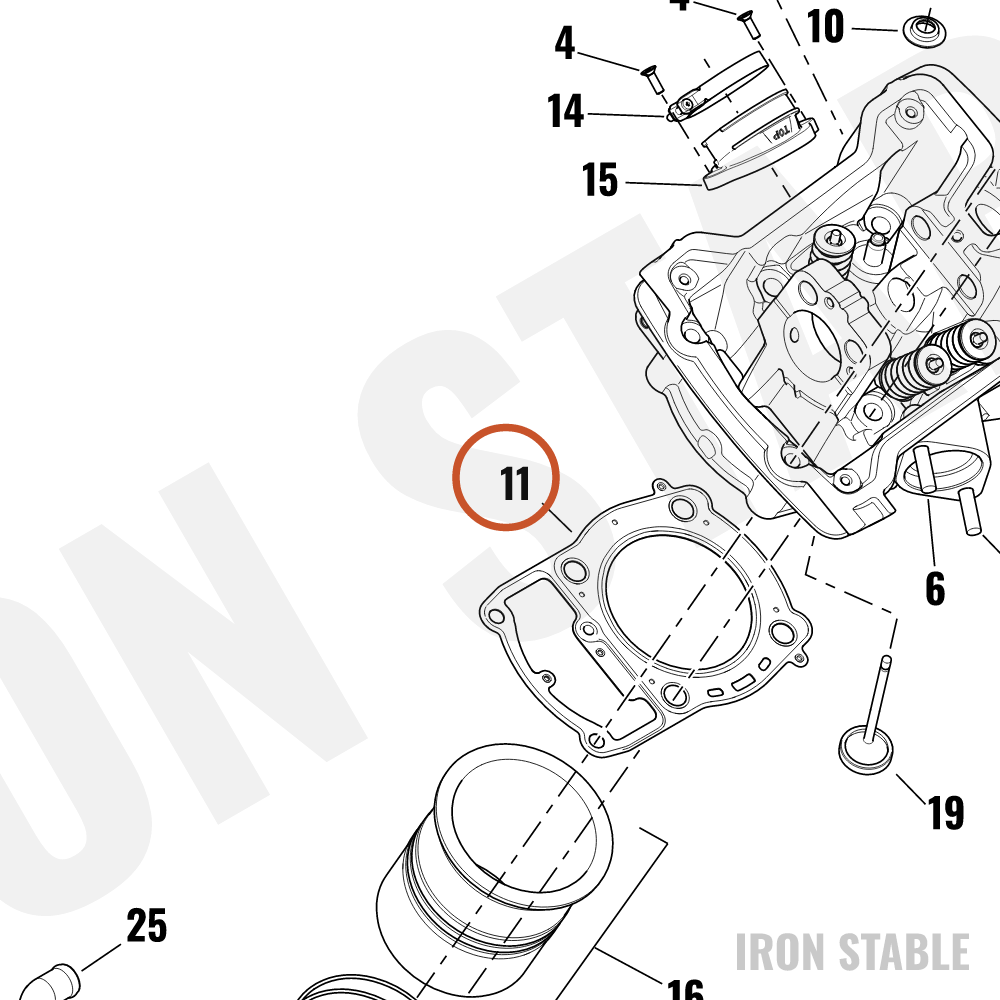 Harley-Davidson Gasket, Cyl Hd, 69mm Bore
