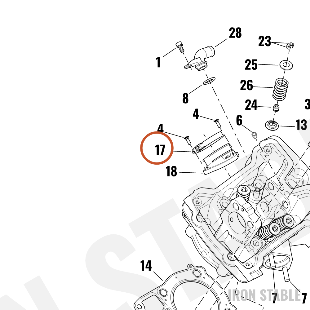 Harley-Davidson Clamp, Intake Adapter