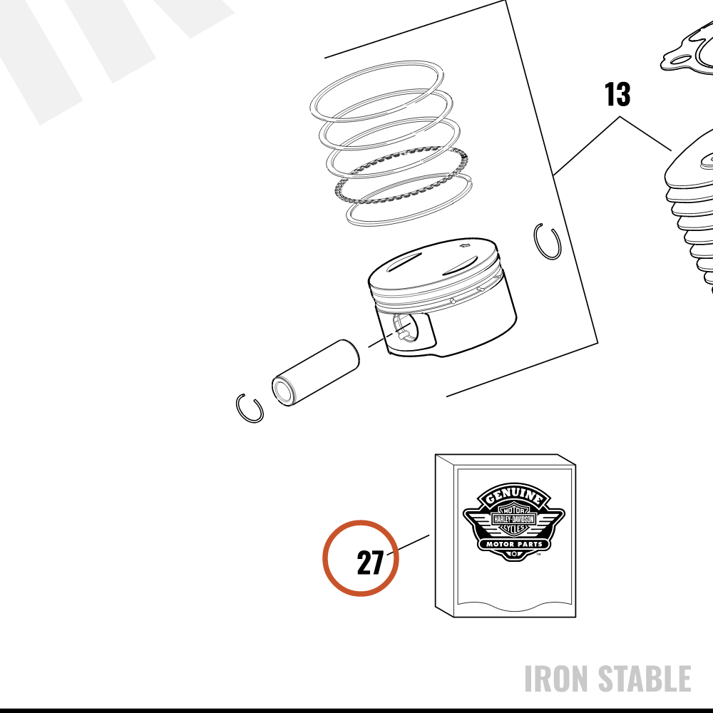 Harley-Davidson Kit-Gasket, Upper End, Pc
