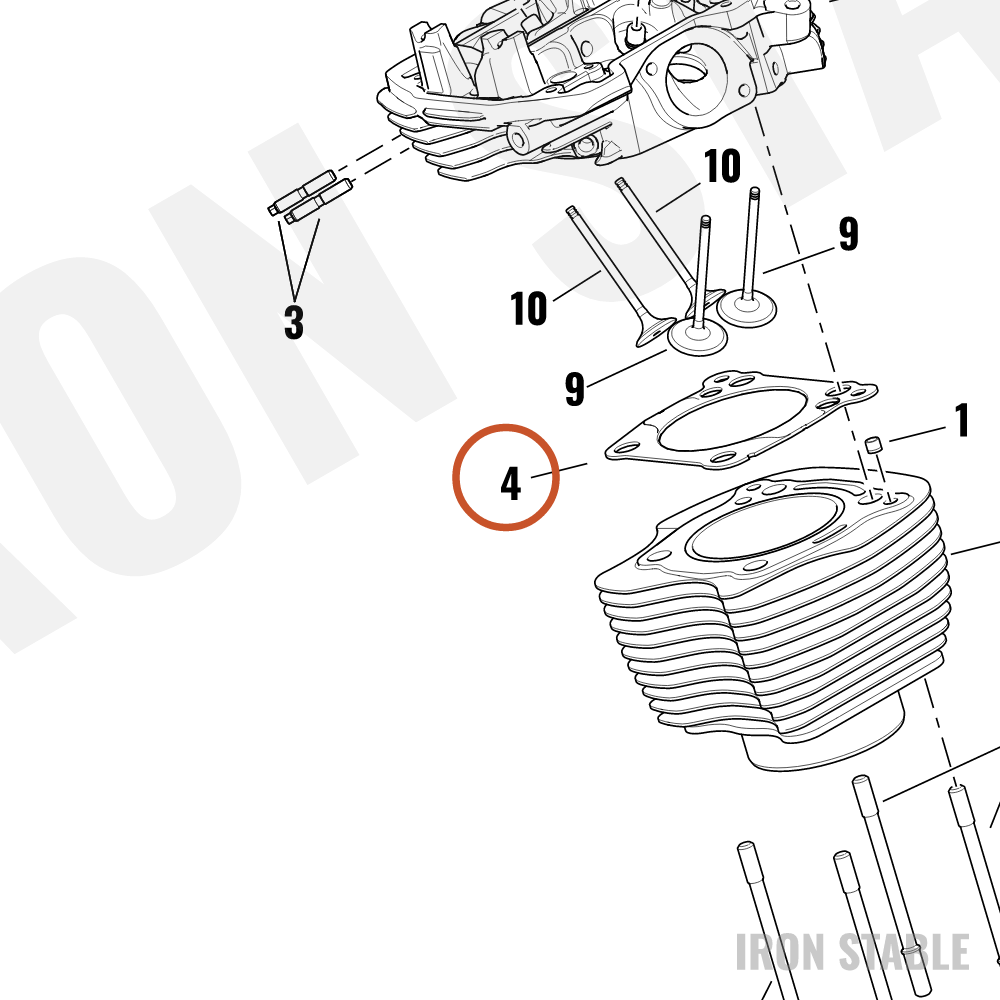 Harley-Davidson Gasket, Cyl Hd, X