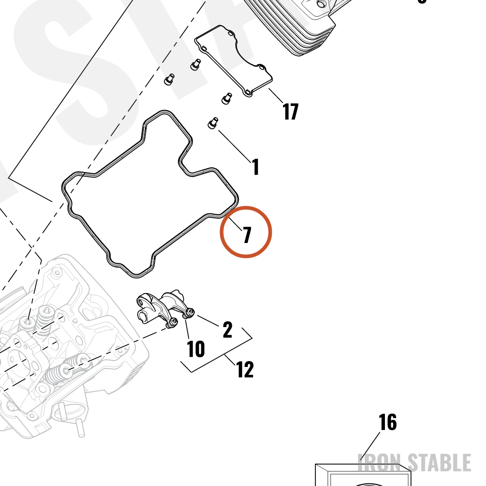 Harley-Davidson Gasket, Cyl Hd, X