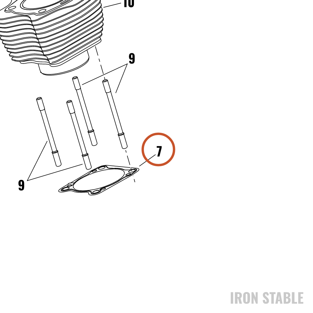 Harley-Davidson Gasket, Cyl Hd, Base