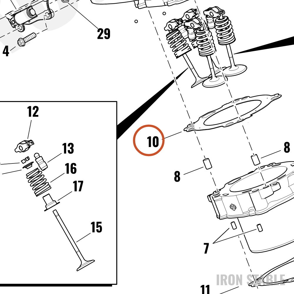 Harley-Davidson Gasket, Cyl Hd, 105mm