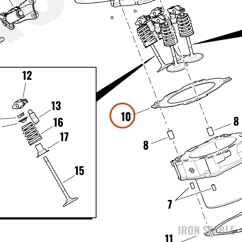 Harley-Davidson Gasket, Cyl Hd, 97mm