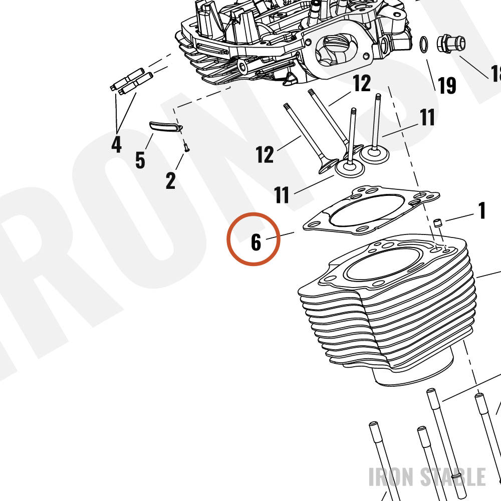Harley-Davidson Gasket, Cyl Hd, 4.075