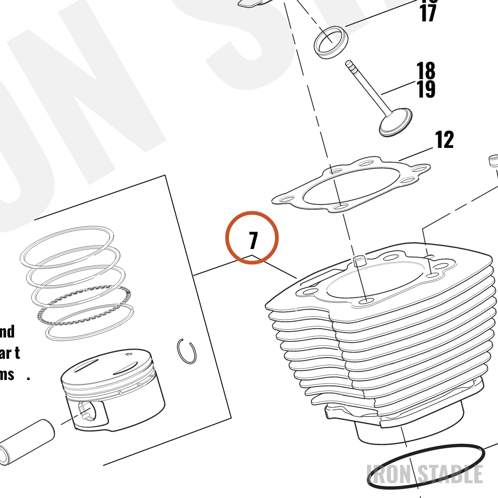 Harley-Davidson Cyl/Piston Assembly, Silver 1450