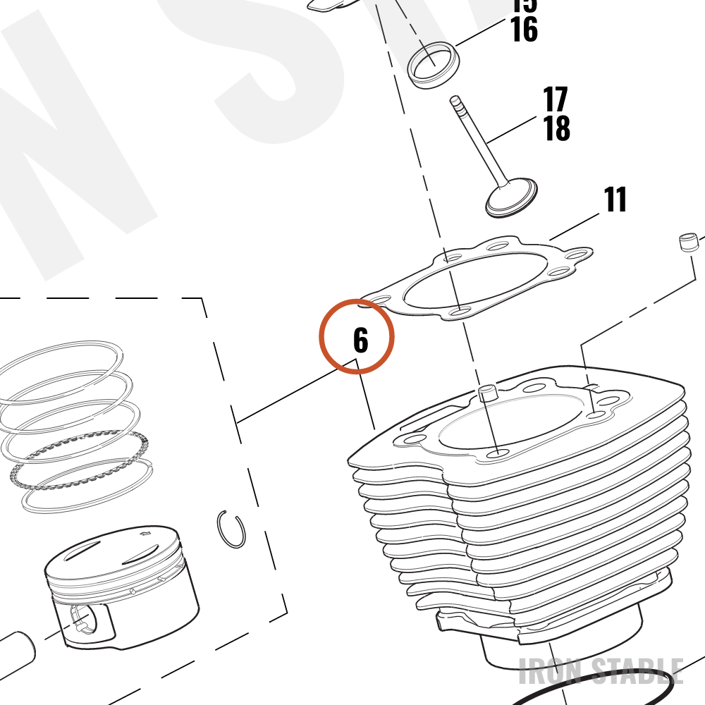 Harley-Davidson Cyl/Piston Assembly, Black 1450