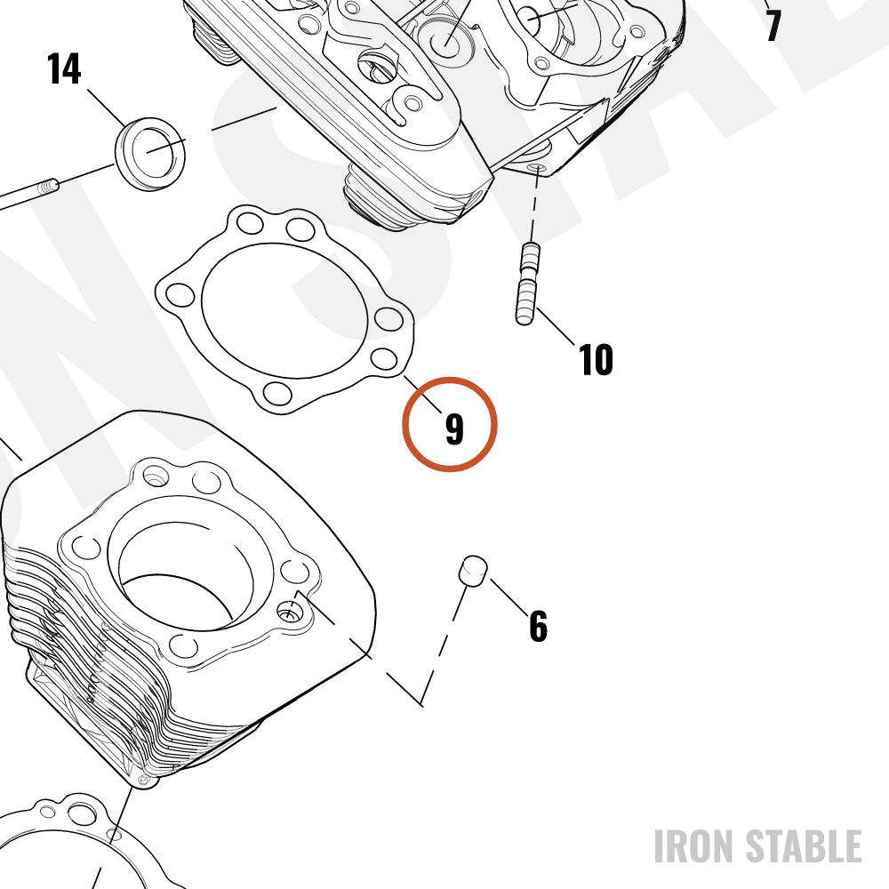 Harley-Davidson Gasket, Cyl Hd