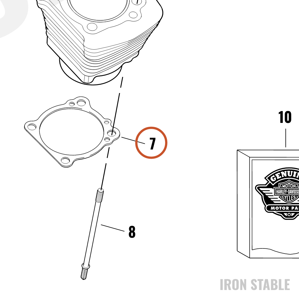 Harley-Davidson Gasket, Cyl Base