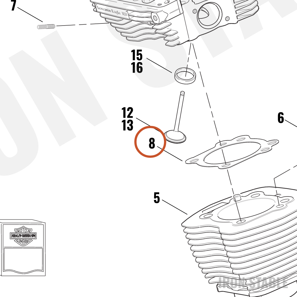 Harley-Davidson Cyl Head, X