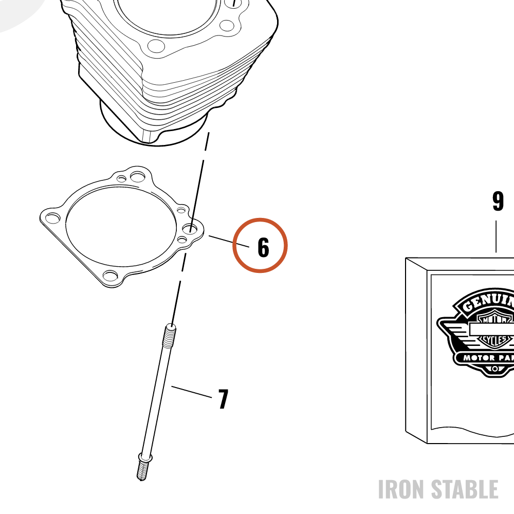 Harley-Davidson Gasket, Cyl Base