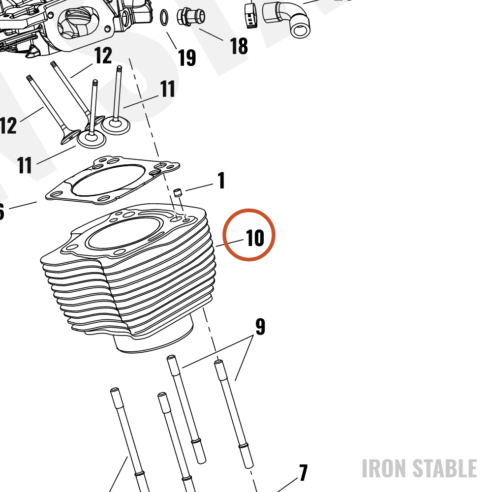 Harley-Davidson Cylinder, Assembly, 4.310, Fr, Blk