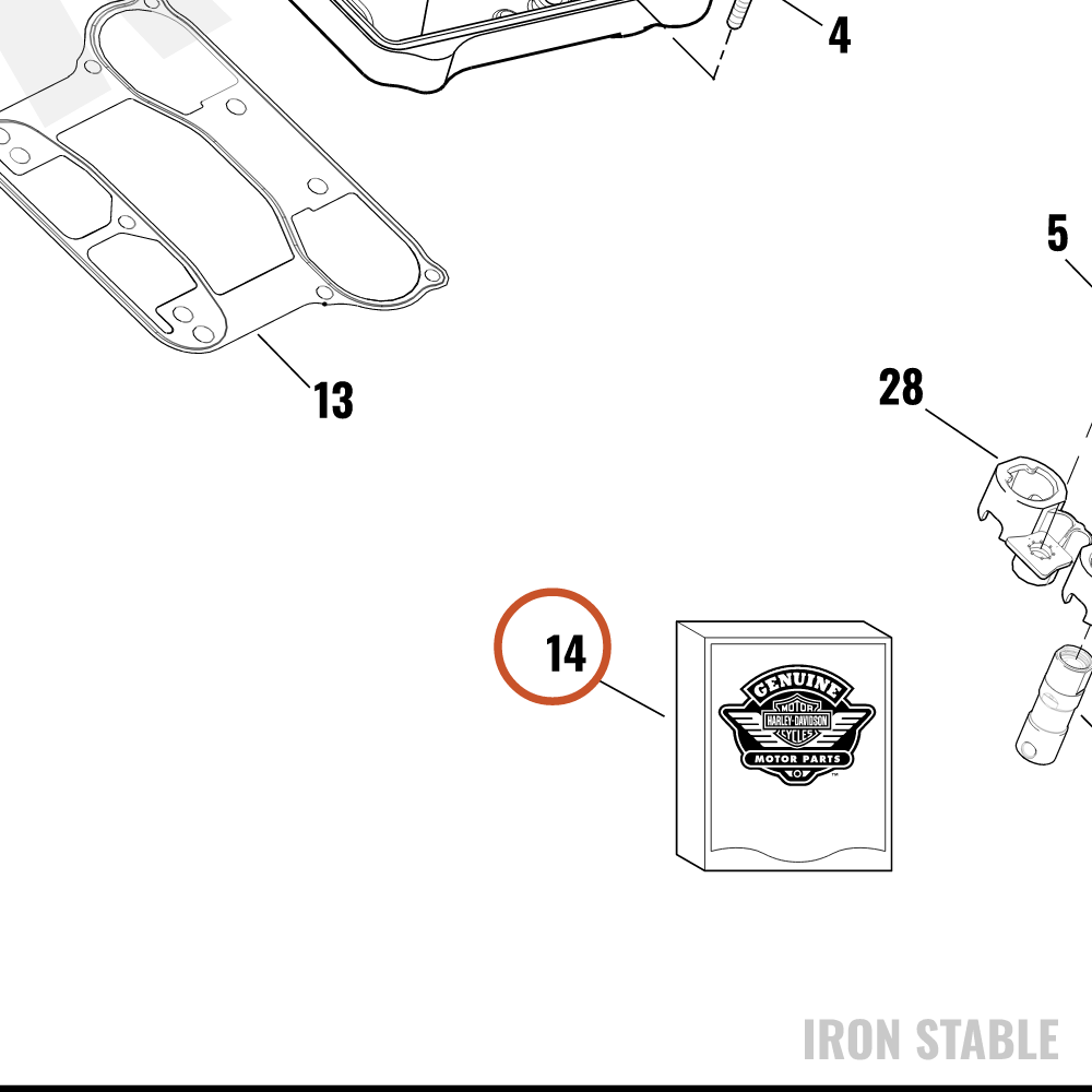 Harley-Davidson Kit-Gasket, Rckr Cover, Xl/Xr/Buel