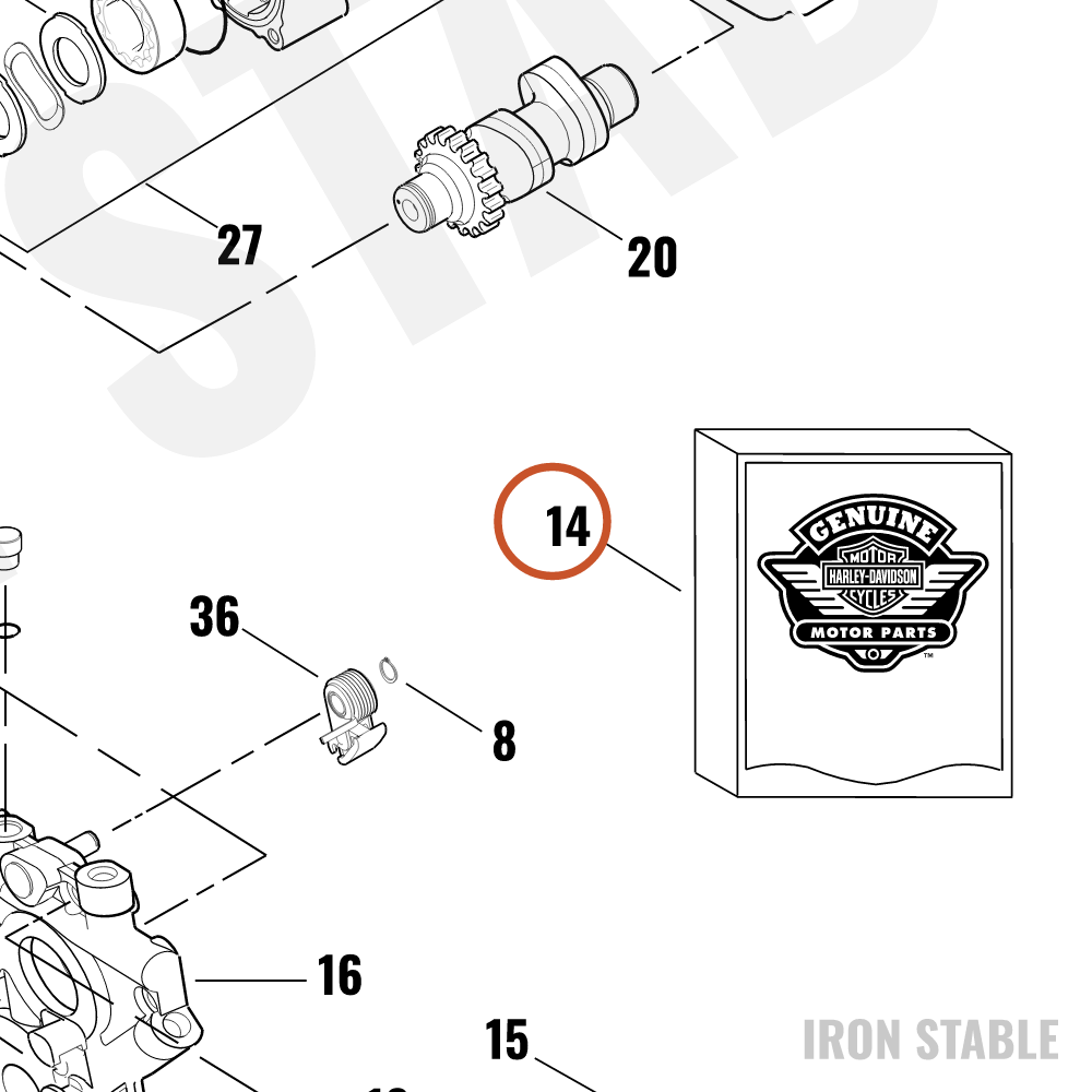 Harley-Davidson Kit-Gasket, Cam Serv, 1450/1550/