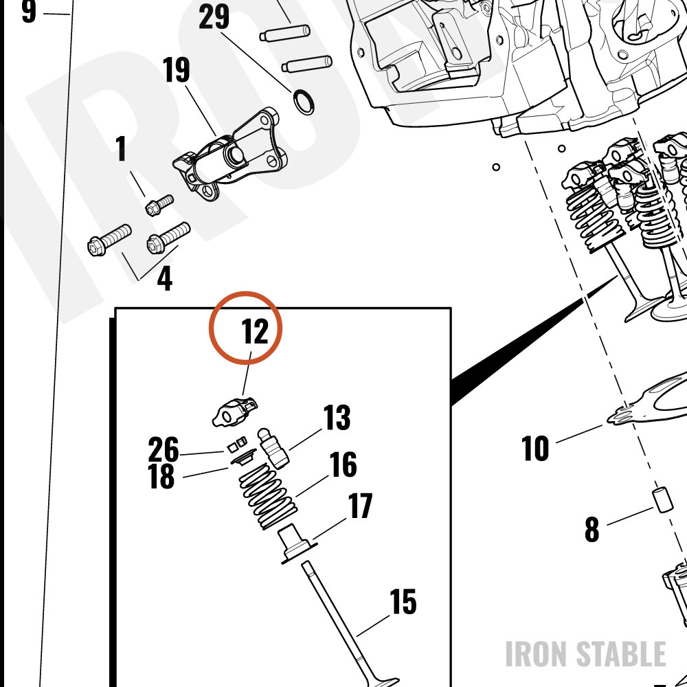 Harley-Davidson Rocker Arm, Roller Finger Follo