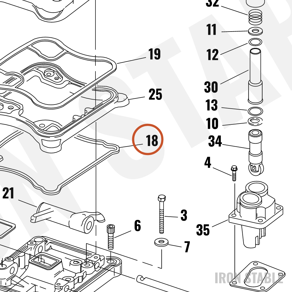 Harley-Davidson Gasket, Lower Rckr Cover-To-Spacer