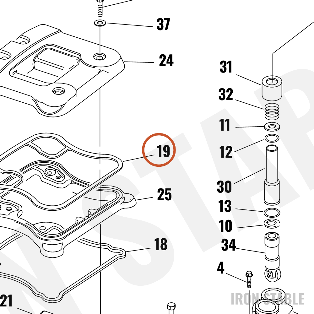 Harley-Davidson Gasket, Spacer-To-Top Rckr Cover