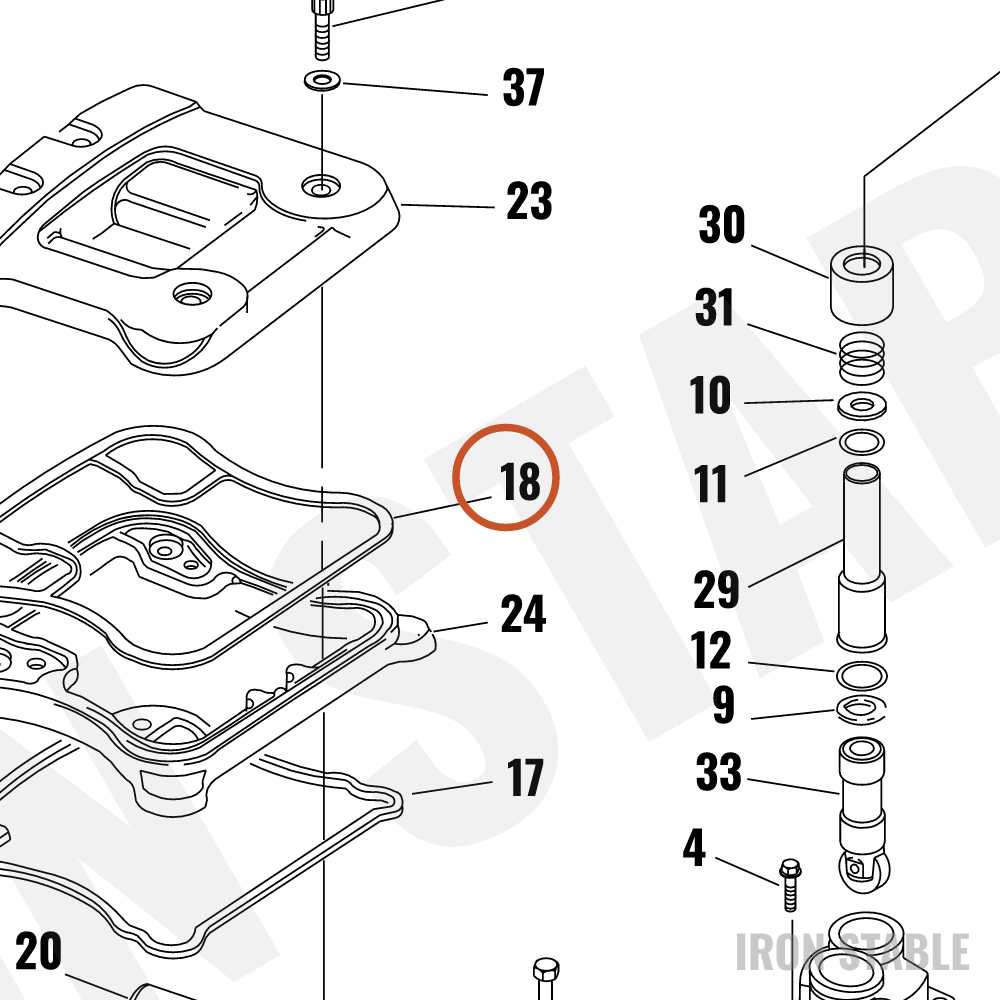 Harley-Davidson Gasket, Spacer-To-Top Rckr Cover
