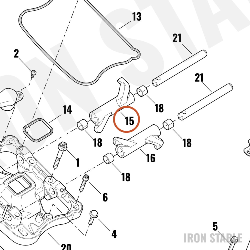 Harley-Davidson Rocker Arm, Machine, Ft Intk, Rr