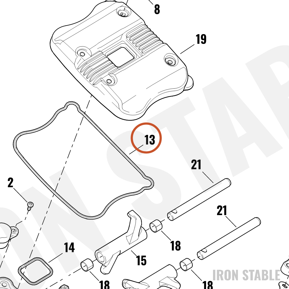 Harley-Davidson Gasket, Cover, Rocker