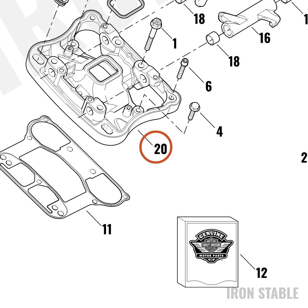 Harley-Davidson Cover, Rkra/Valve, X