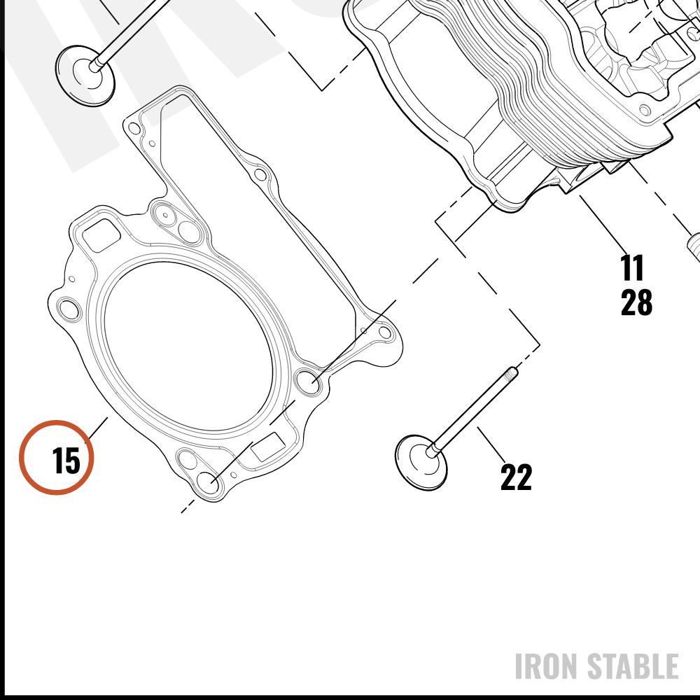 Harley-Davidson Gasket, Cylinder Head, Front